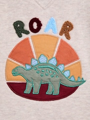 JoJo Maman Bébé Natural Dino 2-Piece Drop Shoulder Sweatshirt & Leggings Set - Image 6 of 6