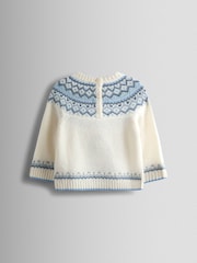 JoJo Maman Bébé Christmas Penguin Fair Isle Jumper - صورة 3 من 3
