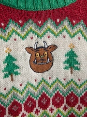 JoJo Maman Bébé Gruffalo Red Fair Isle Jumper - Image 2 of 3