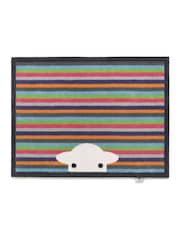 Hug Rug Blue Herdy Peepstripe Cotton Washable Bathmat - Image 2 of 4