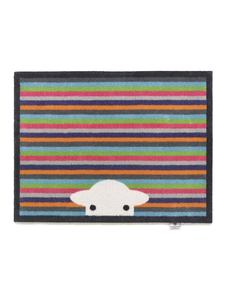 Hug Rug Blue Herdy Peepstripe Cotton Washable Bathmat - Image 2 of 4