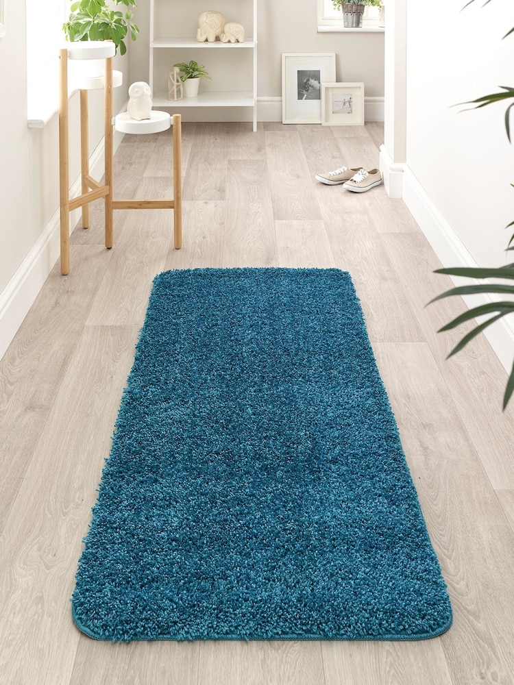 Hug Rug Teal Washable Shaggy Bathmat - Image 1 of 9