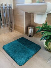 Hug Rug Teal Washable Shaggy Bathmat - Image 2 of 9