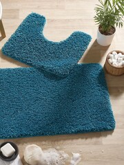 Hug Rug Teal Washable Shaggy Bathmat - Image 4 of 9