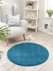 Hug Rug Teal Washable Shaggy Bathmat - Image 6 of 9
