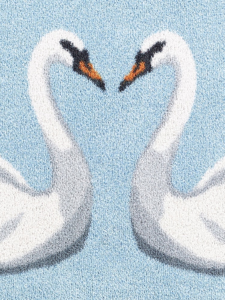 Hug Rug Blue Cotton washable Runner Bathmat - Image 2 of 2