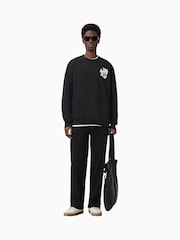 AllSaints Black Orlando Crew 100% Organic Cotton Sweatshirt - Image 3 of 7