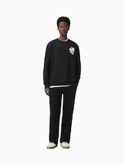 AllSaints Black Orlando Crew 100% Organic Cotton Sweatshirt - Image 5 of 7