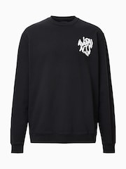 AllSaints Black Orlando Crew 100% Organic Cotton Sweatshirt - Image 7 of 7