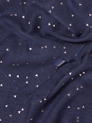FatFace Navy Triangle Foil Print Scarf - Image 2 of 2