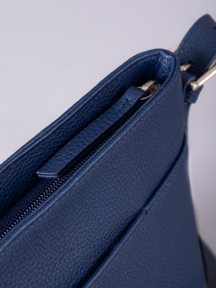 Lakeland Leather Blue Langdale Cross-Body Bag - Image 3 of 6