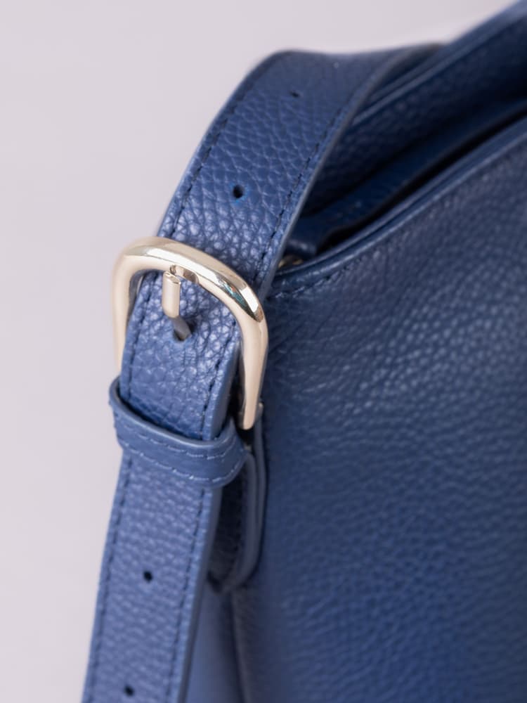 Lakeland Leather Blue Langdale Cross-Body Bag - Image 4 of 6