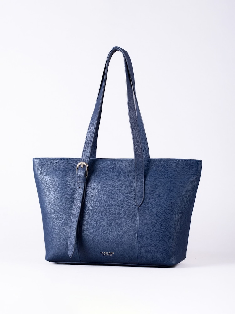 Lakeland Leather Blue Langdale Tote Bag - Image 1 of 6