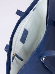Lakeland Leather Blue Langdale Tote Bag - Image 5 of 6