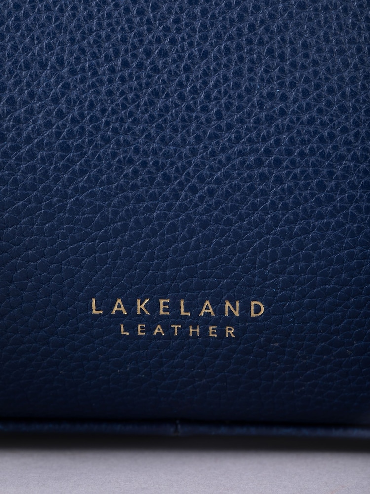 Lakeland Leather Blue Langdale Tote Bag - Image 6 of 6