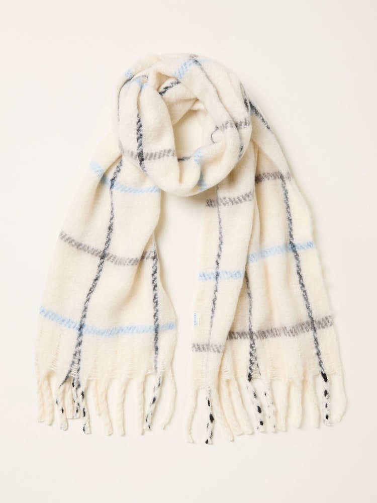 FatFace Maya Ivory Check Scarf - Image 1 of 2