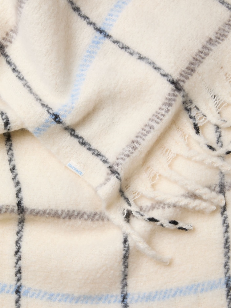 FatFace Maya Ivory Check Scarf - Image 2 of 2