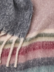 FatFace Elle Pink Stripe Scarf - Image 2 of 2