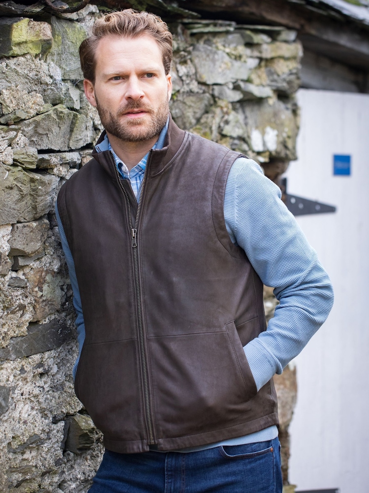 Lakeland Leather Brown Glenridding Gilet - Image 2 of 6