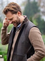 Lakeland Leather Brown Glenridding Gilet - Image 6 of 6