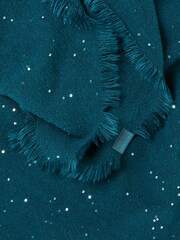 FatFace Teal Blue Sequin Scarf - Image 2 of 2