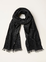 FatFace Black Sparkle Scarf - Image 1 of 2