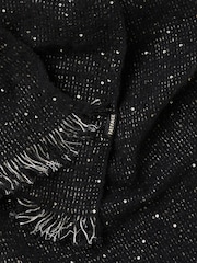 FatFace Black Sparkle Scarf - Image 2 of 2
