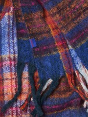FatFace Cobalt Blue Jazz Check Scarf - Image 2 of 2