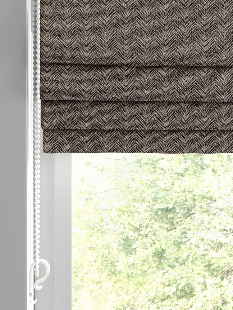 Black Noir Marte Made to Measure Roman Blind - Image 2 of 6
