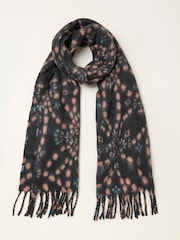 FatFace Black Printed Midweight Scarf - Image 1 of 2