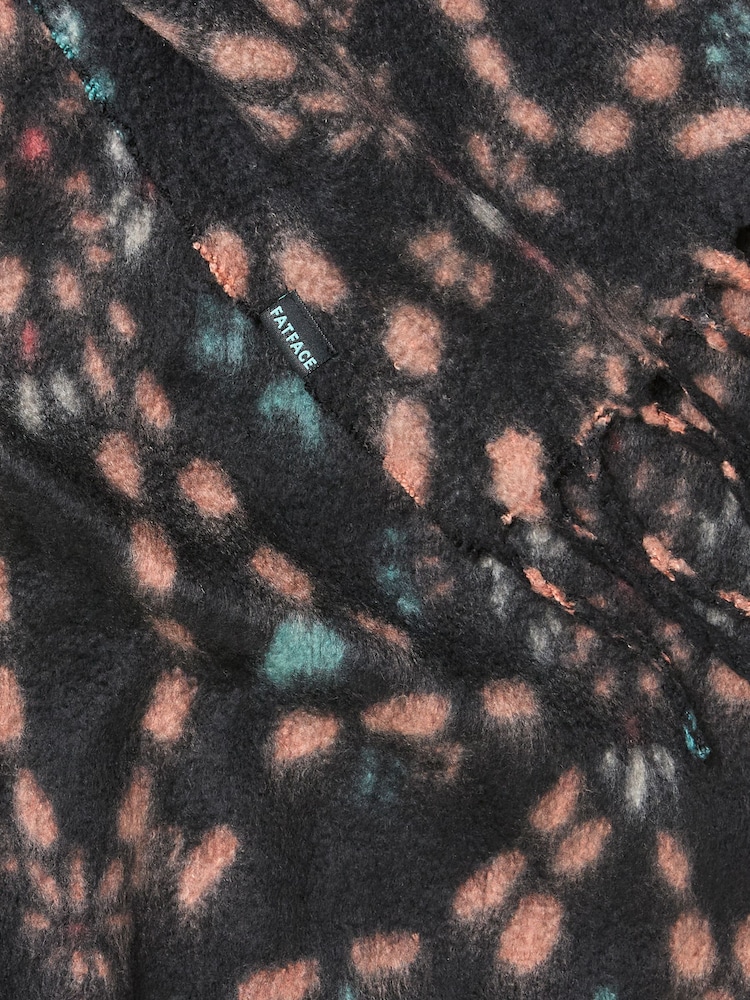 FatFace Black Printed Midweight Scarf - Image 2 of 2