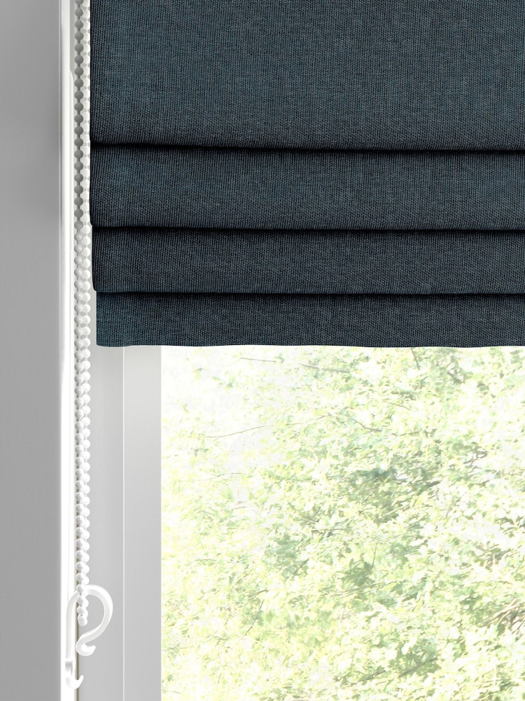 Peacock Blue Bellum Made to Measure Roman Blind - Image 2 of 6