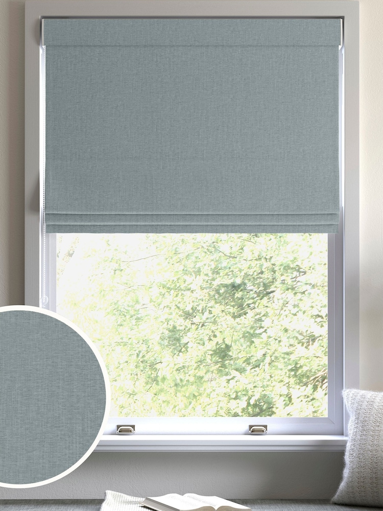 Mineral Blue Bellum Made to Measure Roman Blind - Image 1 of 6