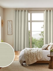 Oyster Natural Ire Made to Measure Curtains - Image 1 of 9