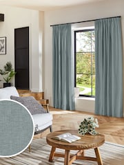 Mineral Blue Bellum Made to Measure Curtains - Image 1 of 9