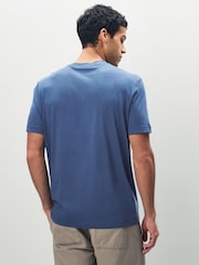 HUGO Blue Split Box Logo T-Shirt - Image 2 of 6