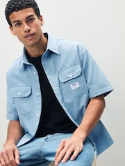 HUGO Blue Short Sleeve Shirt - Image 1 of 5