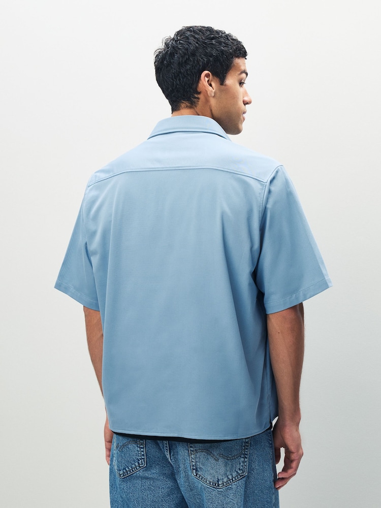 HUGO Blue Short Sleeve Shirt - Image 2 of 5