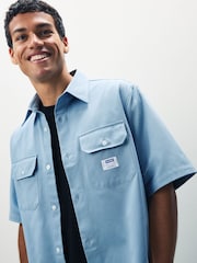 HUGO Blue Short Sleeve Shirt - Image 4 of 5