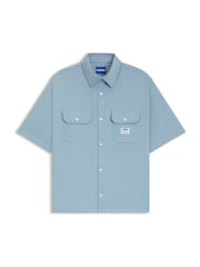 HUGO Blue Short Sleeve Shirt - Image 5 of 5