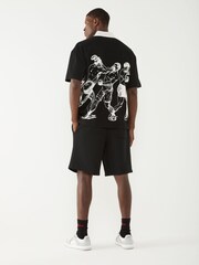HUGO Black Boxing Print Zip-Up Polo Shirt - Image 3 of 5