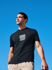 HUGO Black Split Box Logo T-Shirt - Image 3 of 3