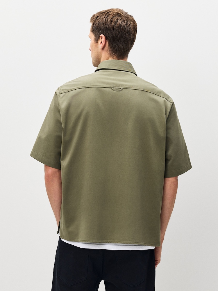 Camisa de manga curta com zíper HUGO - Imagem 2 de 6