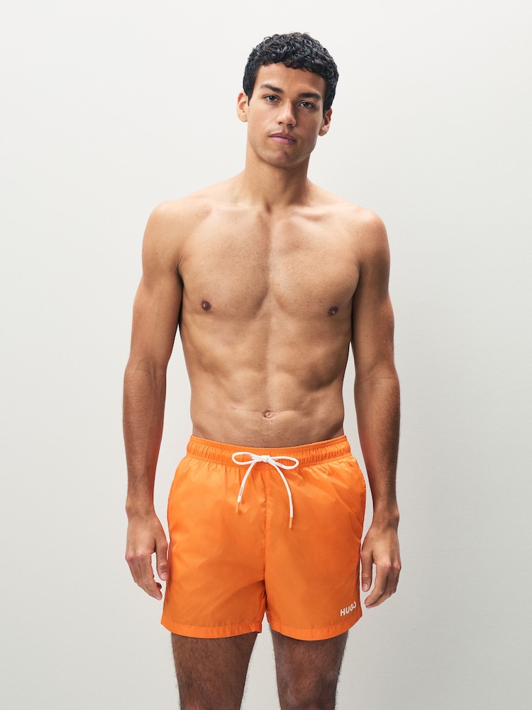 HUGO Orange Logo Swim Shorts - Image 1 of 6