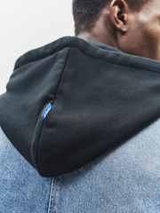 HUGO Blue Hybrid Denim Zip Hoodie - Image 5 of 6
