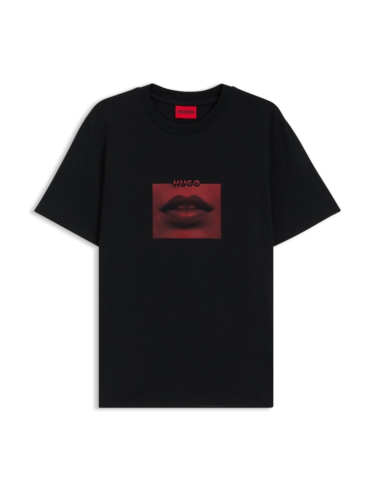 HUGO Black Lips Logo T-Shirt - Image 1 of 1