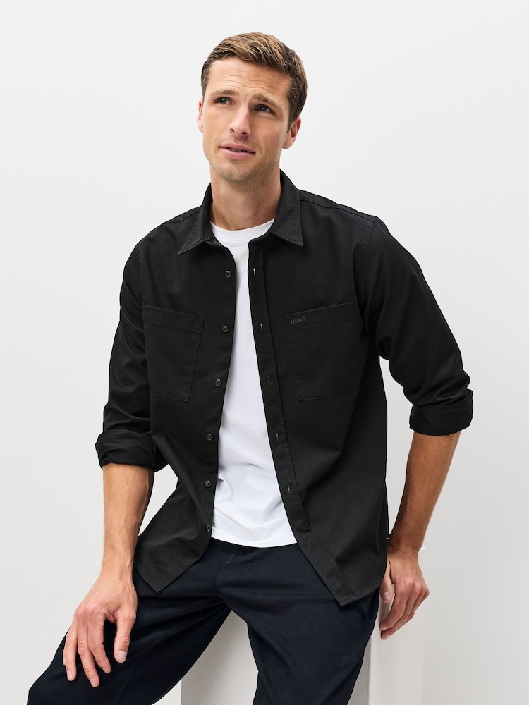 HUGO Black Egrin Shirt - Image 2 of 5 HUGO Black Egrin Shirt - Image 2 of 5
