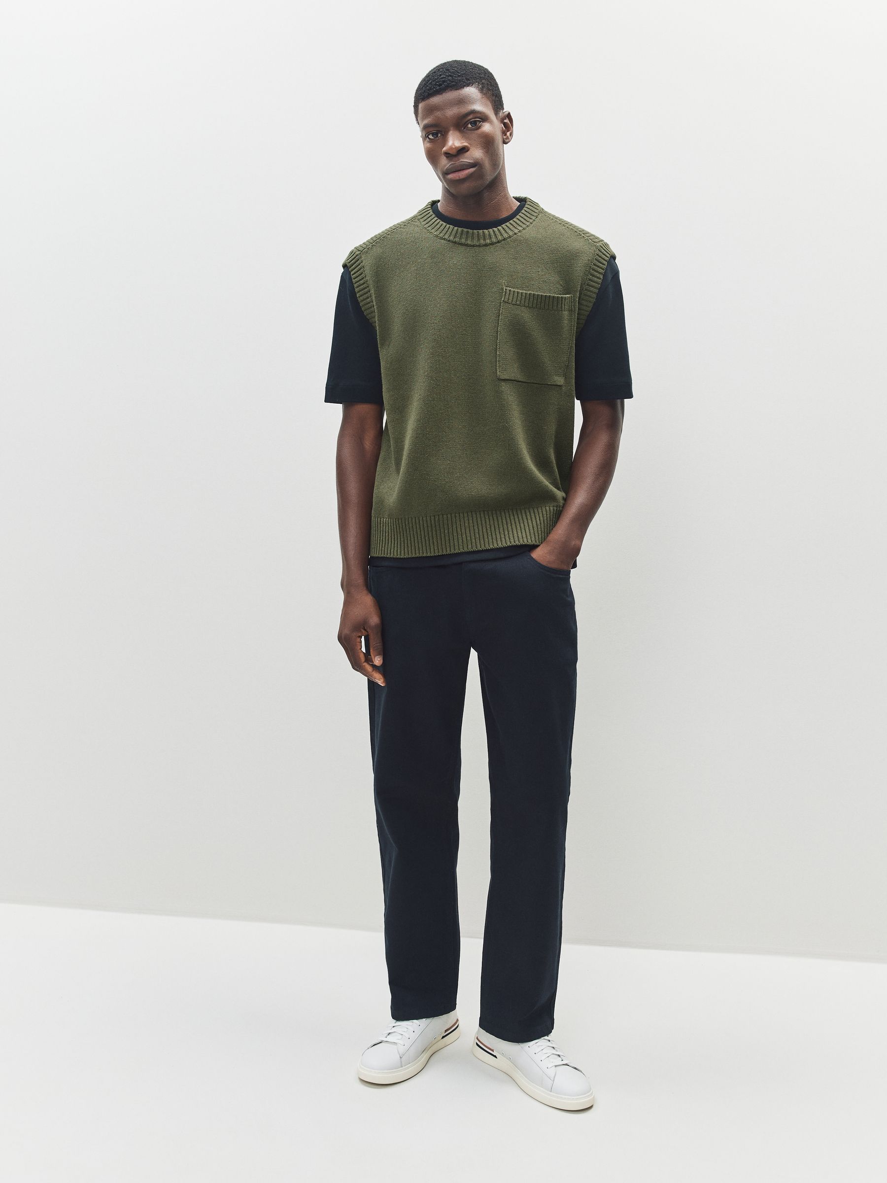 Buy HUGO Green Knitted Vest with Pocket from Next USA