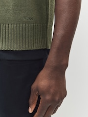 HUGO Green Knitted Vest with Pocket - Image 5 of 7