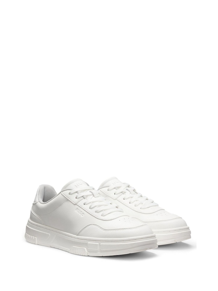 HUGO White Tonal Logo Trainers - Image 1 of 2